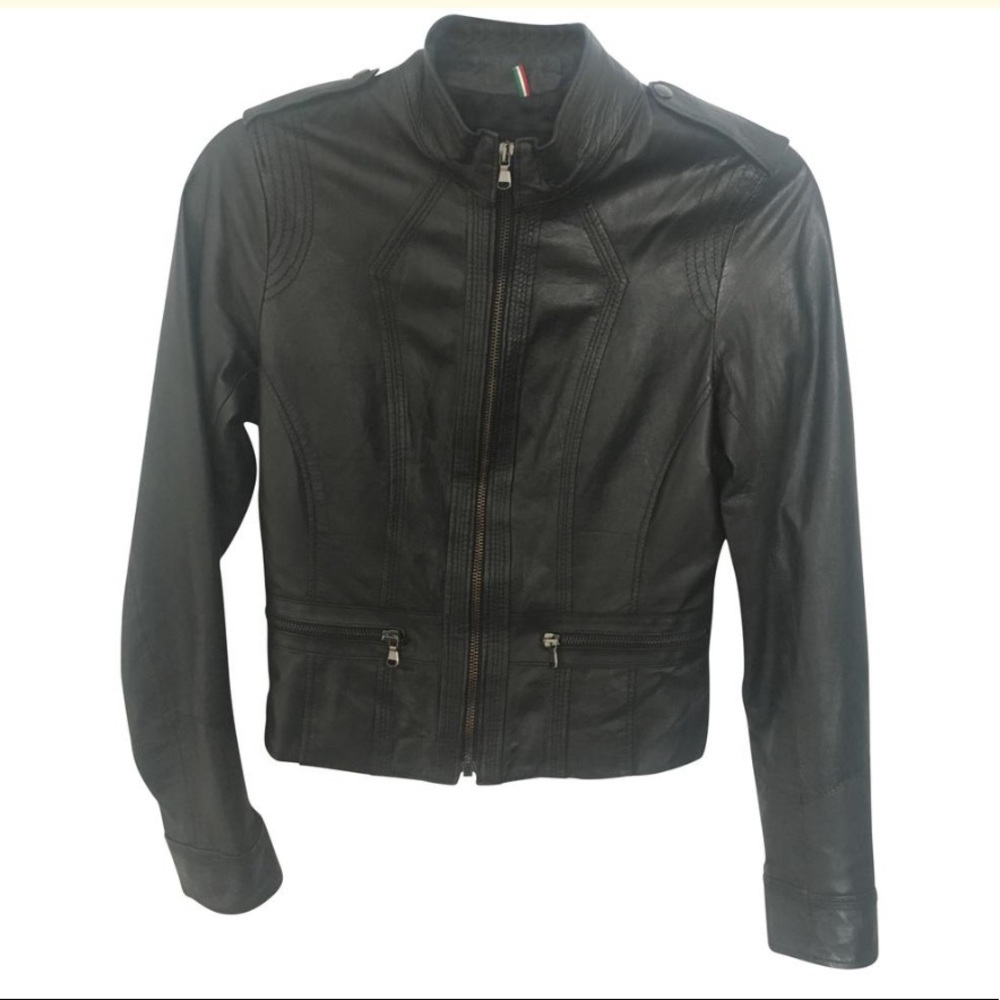 Italian leather jacket *EUC*